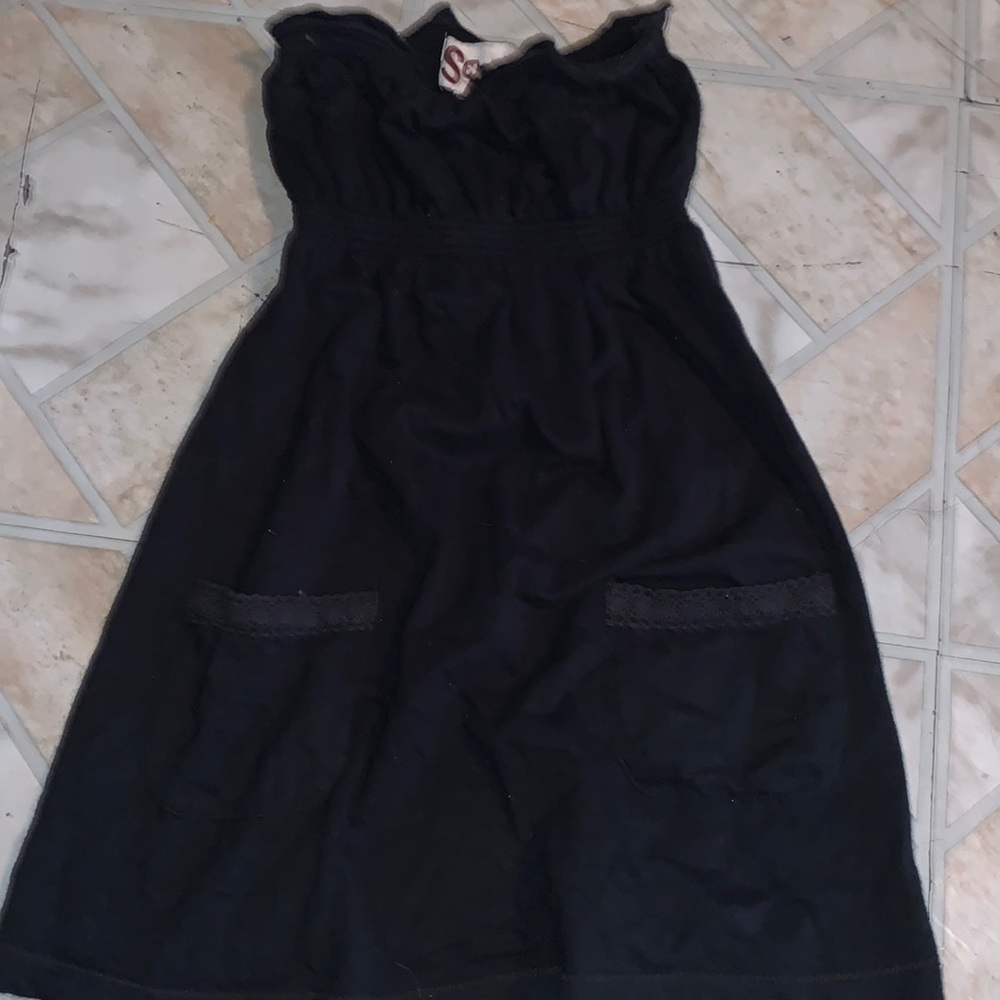 y2k black strapless top